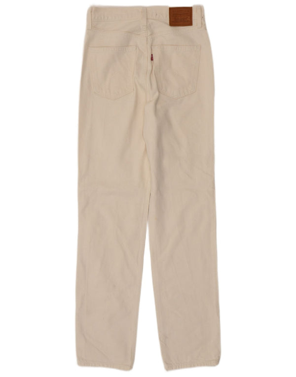 Levi's Vaqueros rectos ajustados de talle alto para mujer W26 L31 Algodón blanco roto
