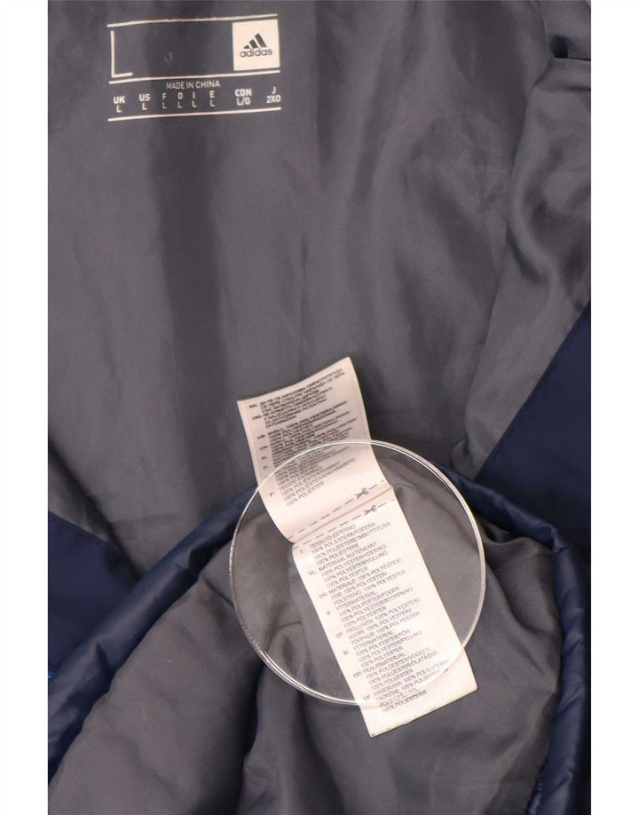Adidas Chaqueta acolchada para hombre UK 40 Large Poliéster azul marino