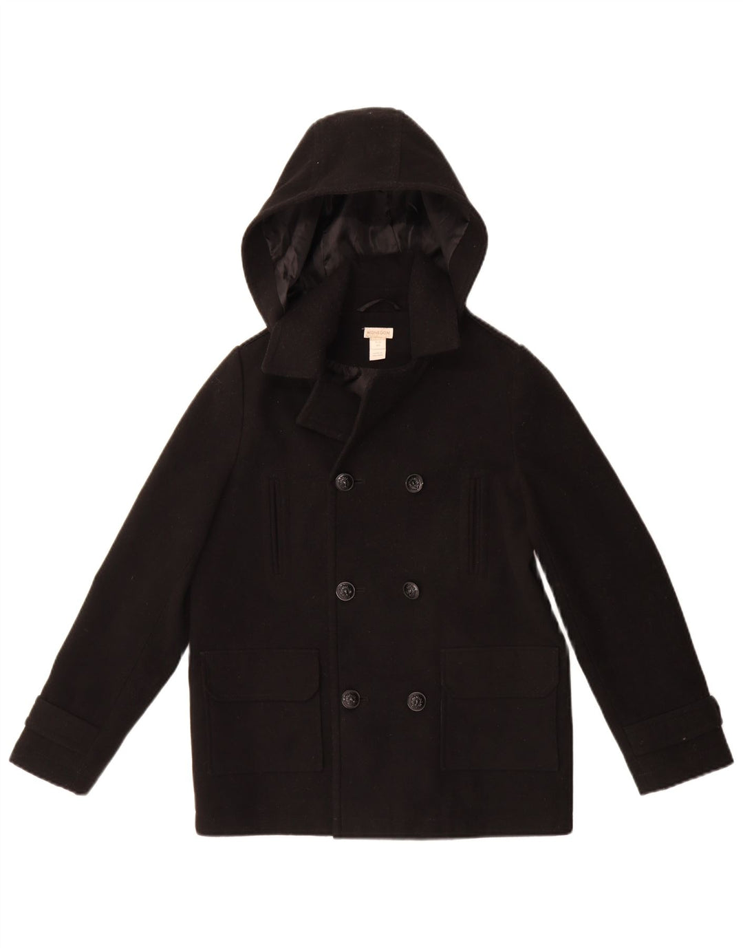 Monsoon Chaquetón con capucha para niño 11-12 años Negro Poliéster