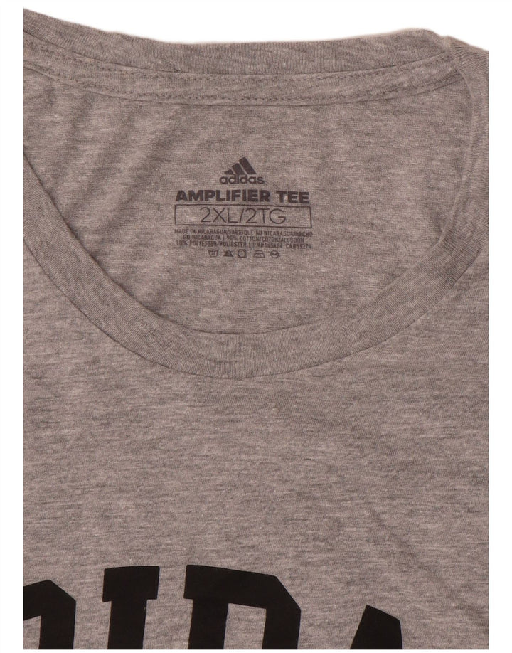Adidas Camiseta gráfica para hombre Top 2XL Gris