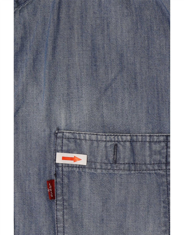 Levi's Camisa vaquera para hombre azul grande