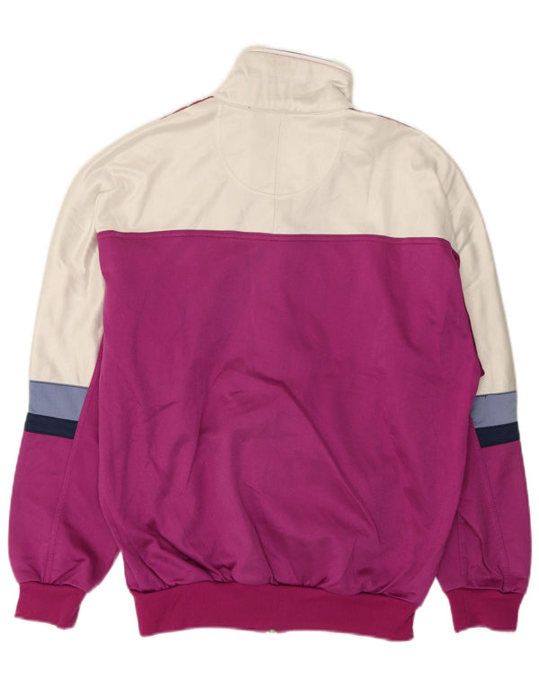 ASICS Chaqueta superior de chándal con gráfico para mujer IT 46 Large Purple Colourblock