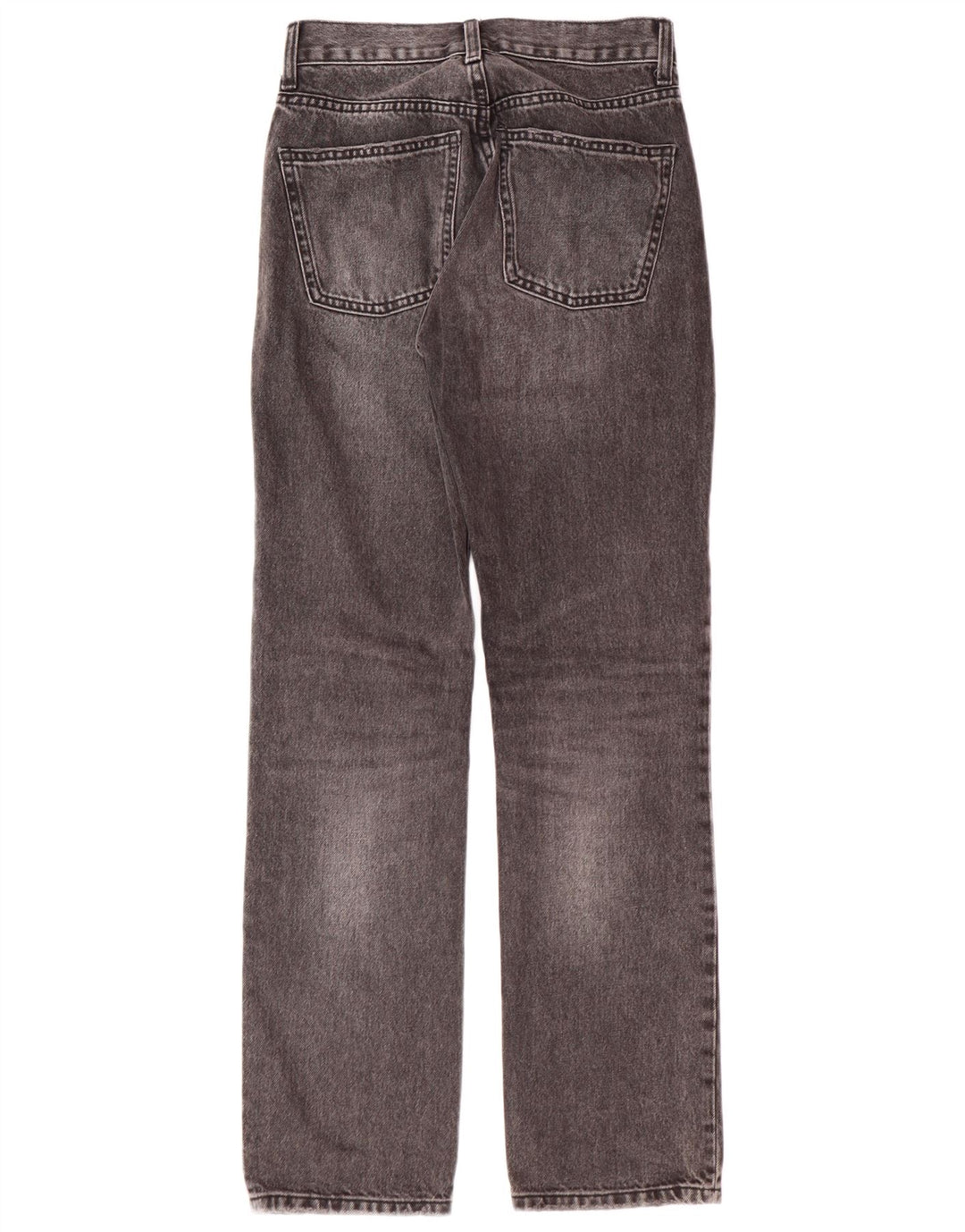 Zara Jeans Rectos De Corte Regular Para Mujer EU 34 2XS W24 L30 Gris Clásico