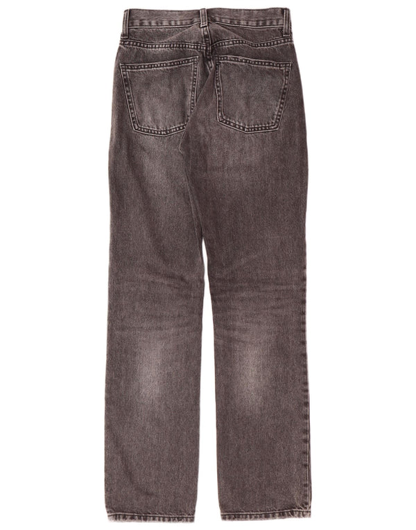 Zara Jeans Rectos De Corte Regular Para Mujer EU 34 2XS W24 L30 Gris Clásico