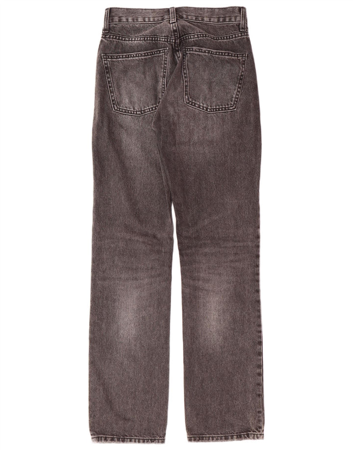 Zara Jeans Rectos De Corte Regular Para Mujer EU 34 2XS W24 L30 Gris Clásico