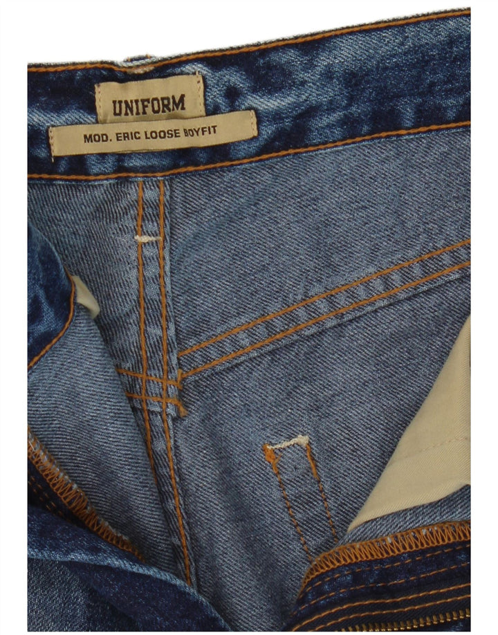 UNIFORM Vaqueros sueltos desgastados para hombre W30 L30 Azul