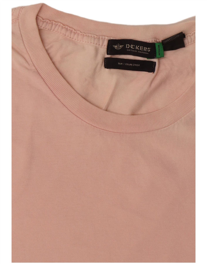 Dockers - Camiseta ajustada para hombre, talla grande, color rosa, algodón