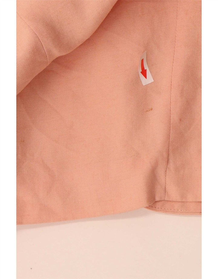 Zara Chaqueta Blazer De 1 Botón para Mujer UK 44 Viscosa Rosa Mediana