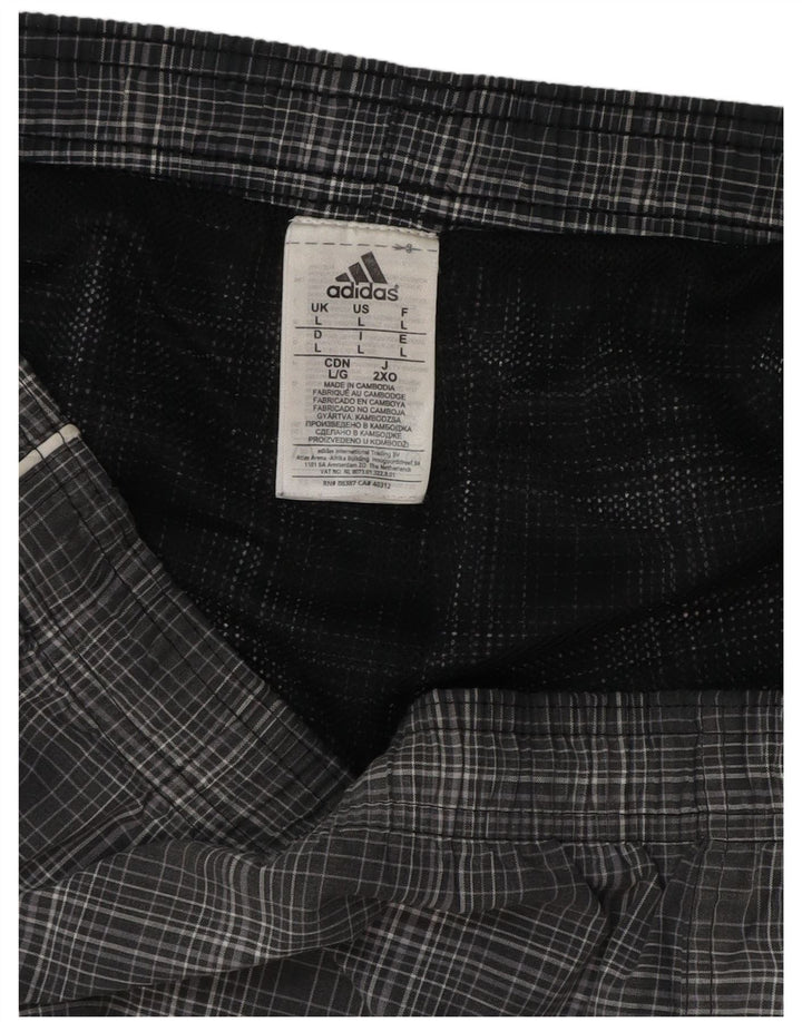 Bañador ADIDAS Hombre Grande Gris Cuadros Poliéster