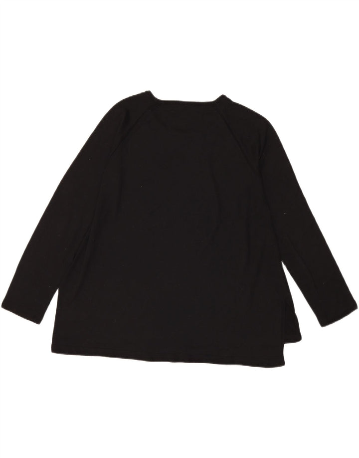 Benetton Top Mujer Manga Larga ES 46 Grande Negro