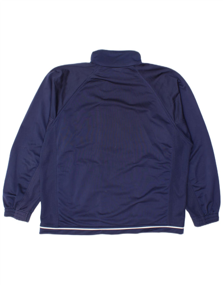 Asics Mens Chándal Top Chaqueta Pequeña Azul Marino