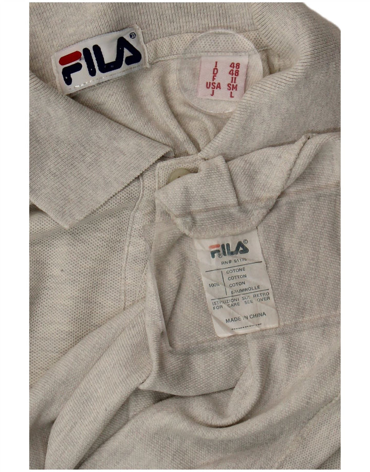 Polo Fila Hombre IT 48 Algodón Gris Medio