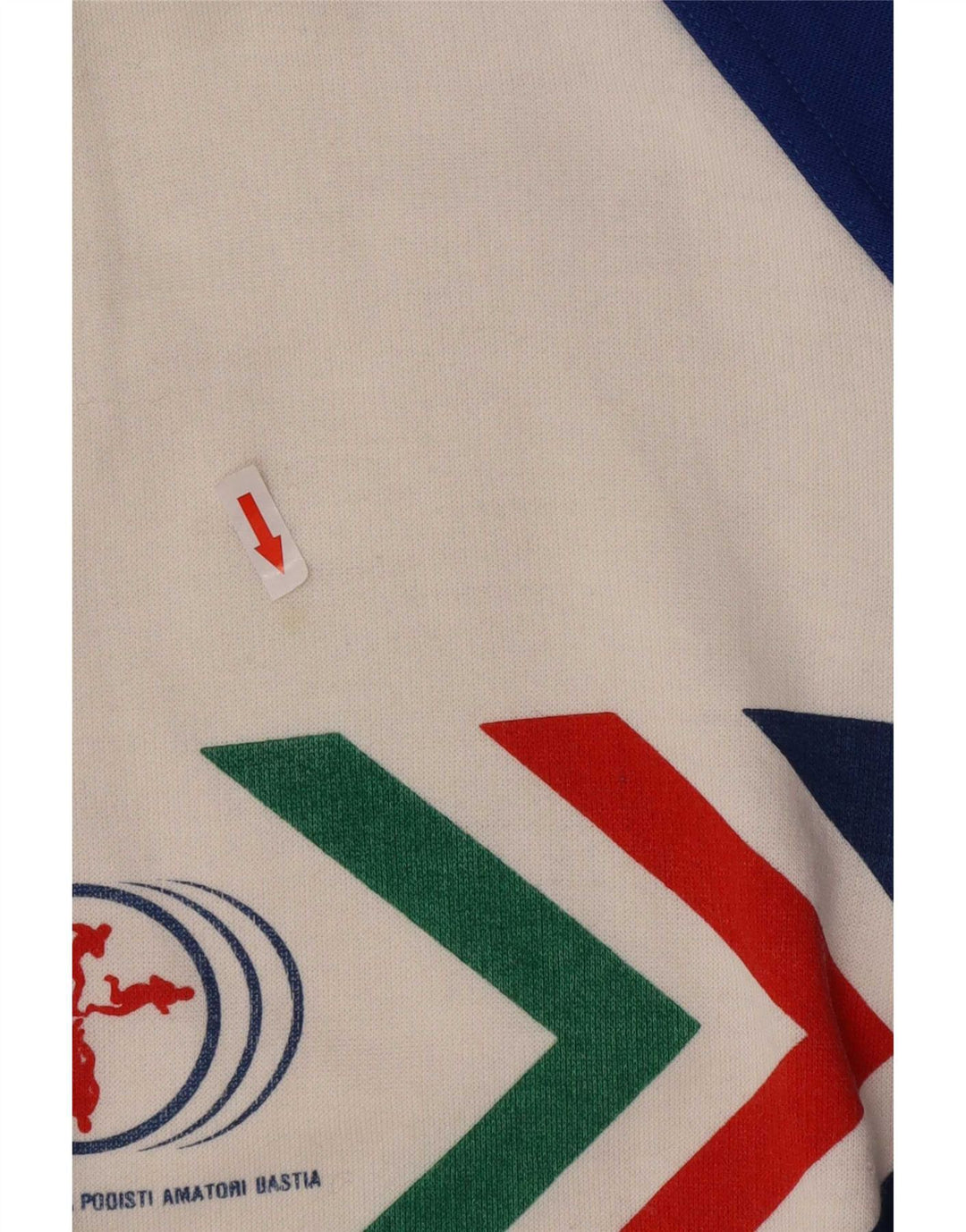 Vintage Hombres Sudadera Gráfica Jumper XL Blanco Colorblock