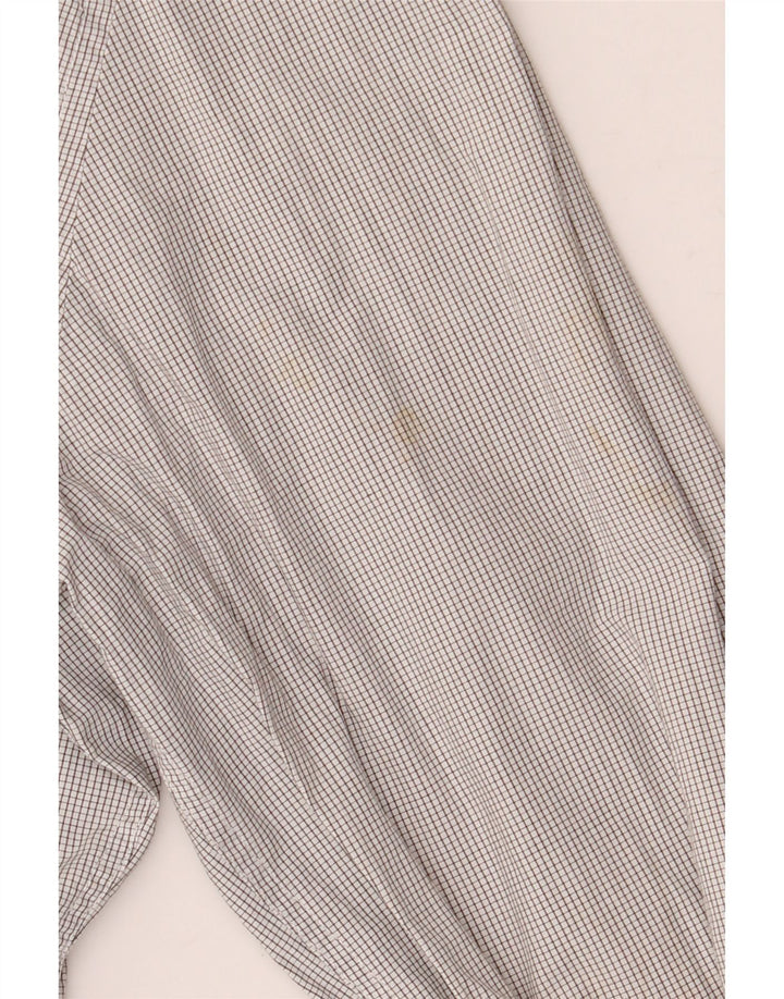 Camisa formal de corte slim de algodón a cuadros gris medio de Calvin Klein para hombre