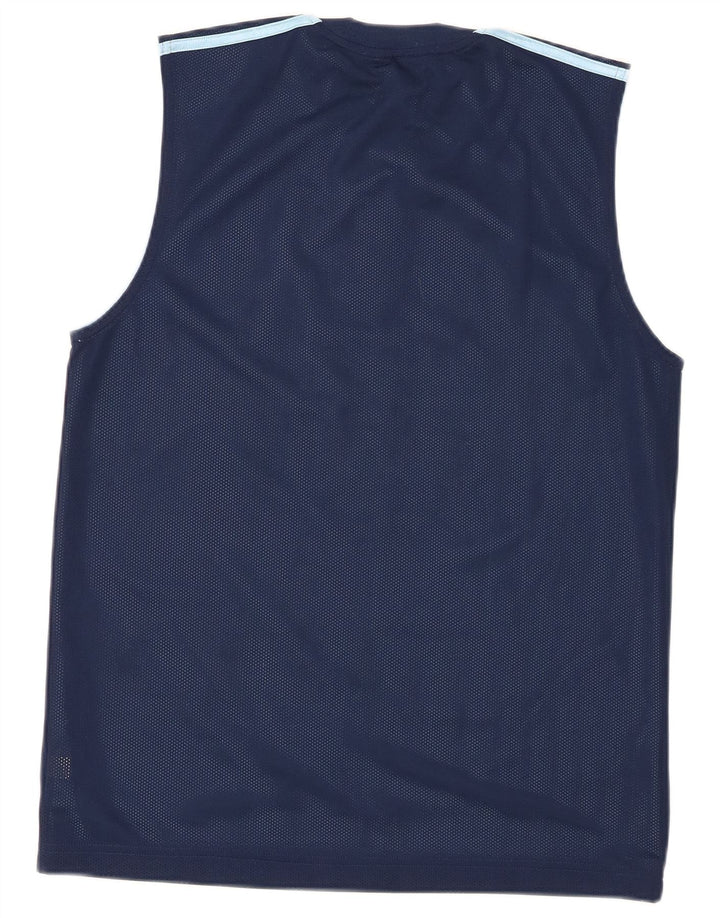 Adidas Mens Graphic Vest Top Pequeño Azul Marino Poliéster