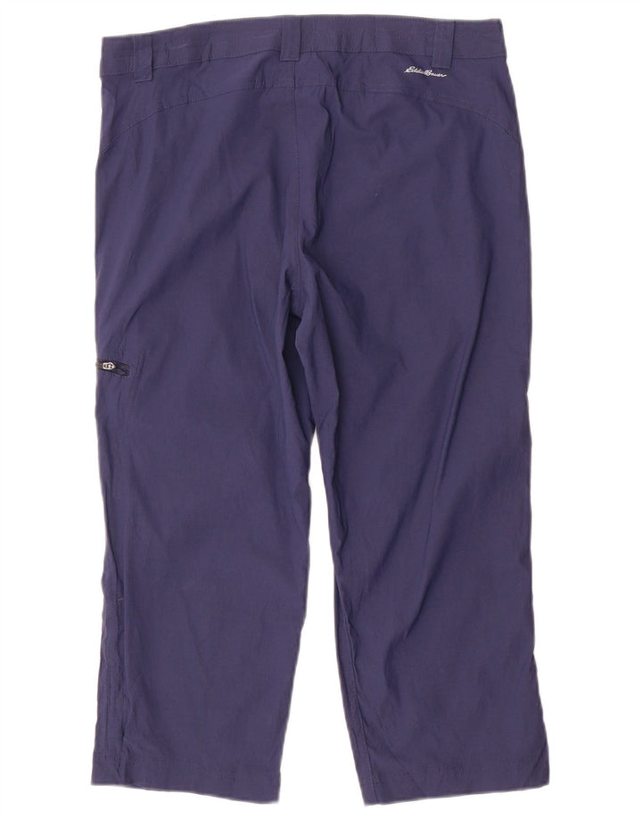 EDDIE BAUER Pantalones capri rectos para mujer US 8 Medium W32 L20 Azul marino