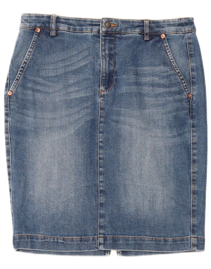 BENETTON Falda Vaquera Mujer W30 Azul Medio