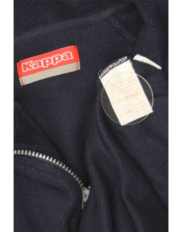 Kappa Hombre Zip Neck Fleece Jumper Small Azul Marino Poliéster