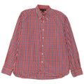 Tommy Hilfiger Camisa de ajuste personalizado para hombre XL Algodón a cuadros rojo
