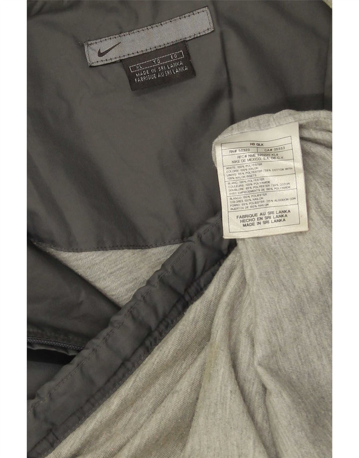 Nike Chaqueta impermeable con capucha para hombre UK 42 XL Gris Poliéster