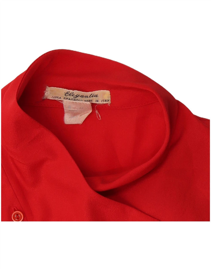 Blusa vintage de manga larga para mujer Top IT 46 Rojo grande
