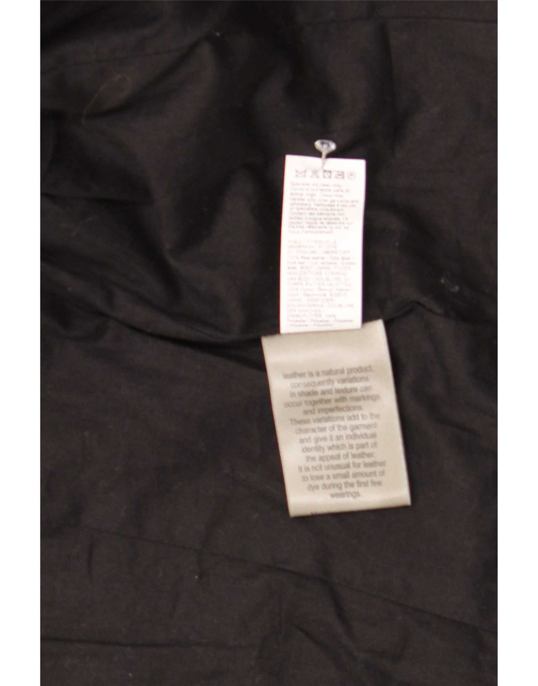 Chaqueta motera de cuero para mujer de River Island, talla 48, talla mediana, negra