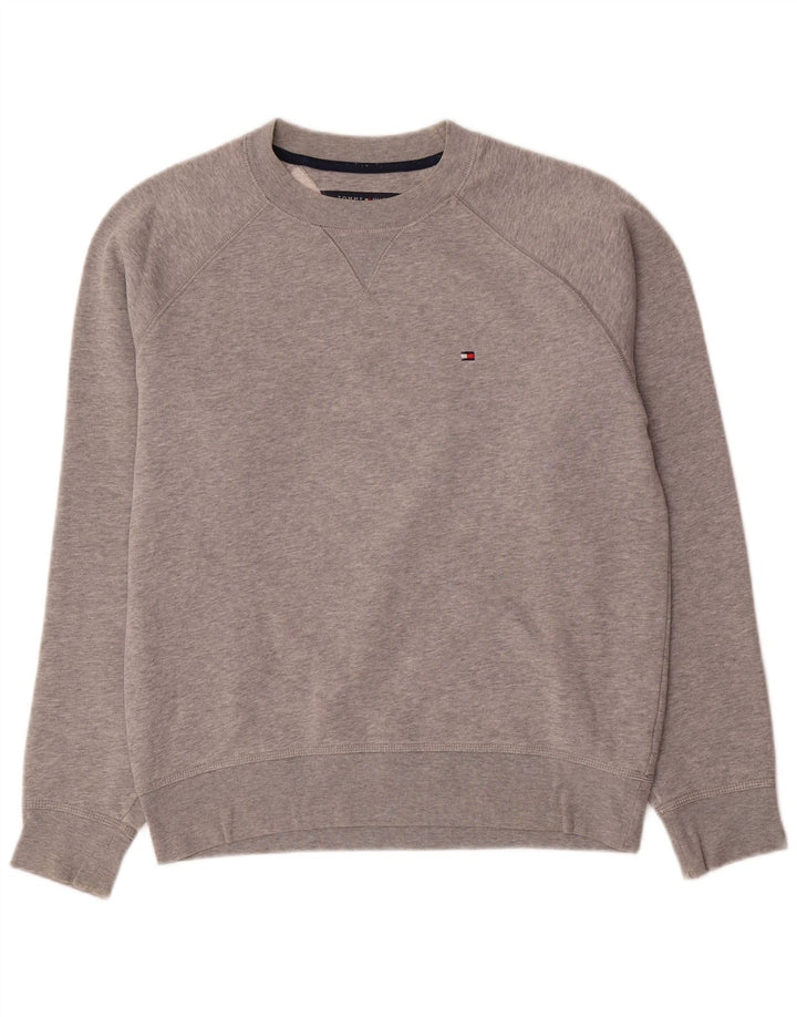 Tommy Hilfiger Hombre Sudadera Jumper Small Gris Moteado Algodón