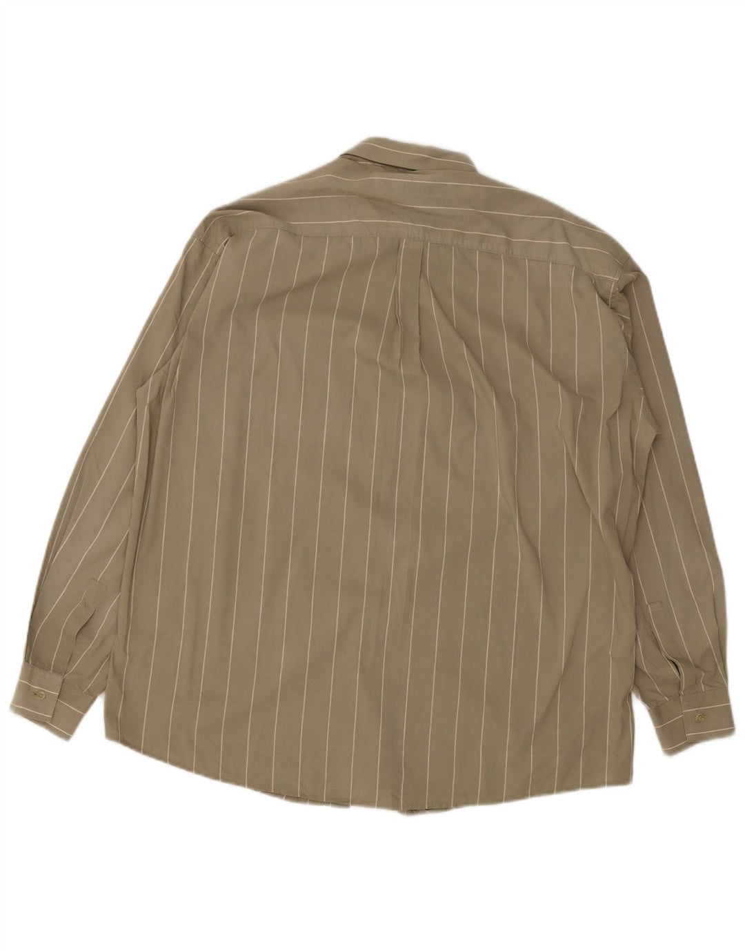 Camisa vintage para hombre de rayas caqui medianas