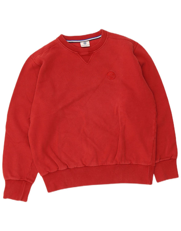 North Sails Hombre Sudadera Jumper Grande Algodón Rojo