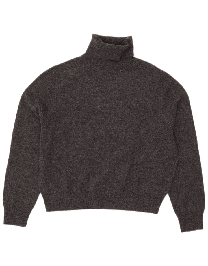 Massimo Dutti Jersey Corto con Cuello Redondo para Mujer UK 10 Small Gris
