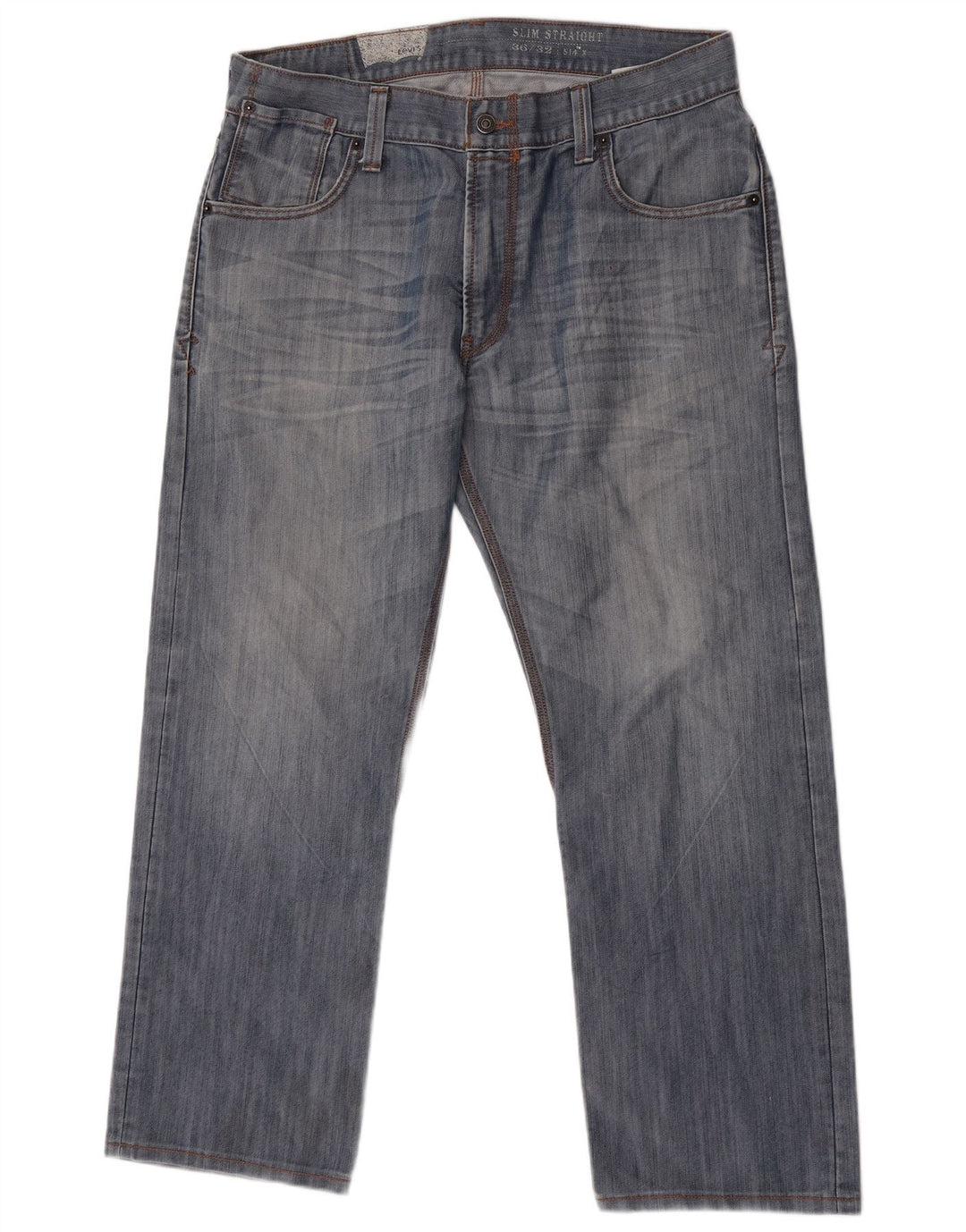 Levi's Hombre 514 Slim Straight Jeans W36 L29 Algodón Azul