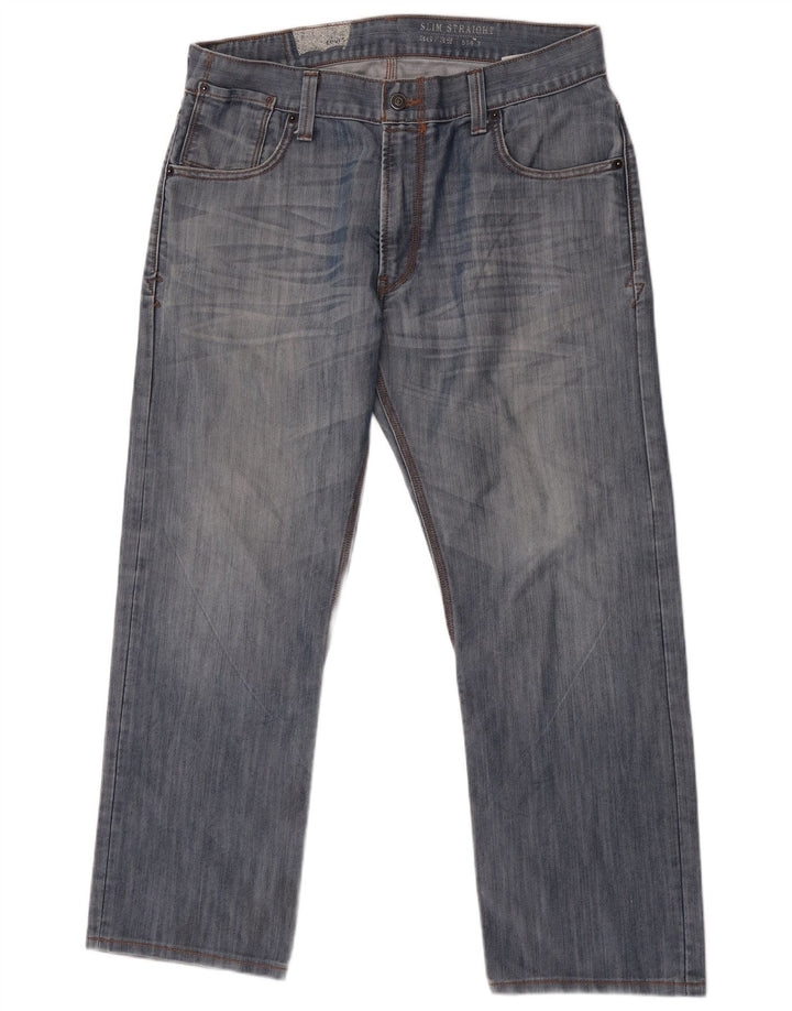 Levi's Hombre 514 Slim Straight Jeans W36 L29 Algodón Azul