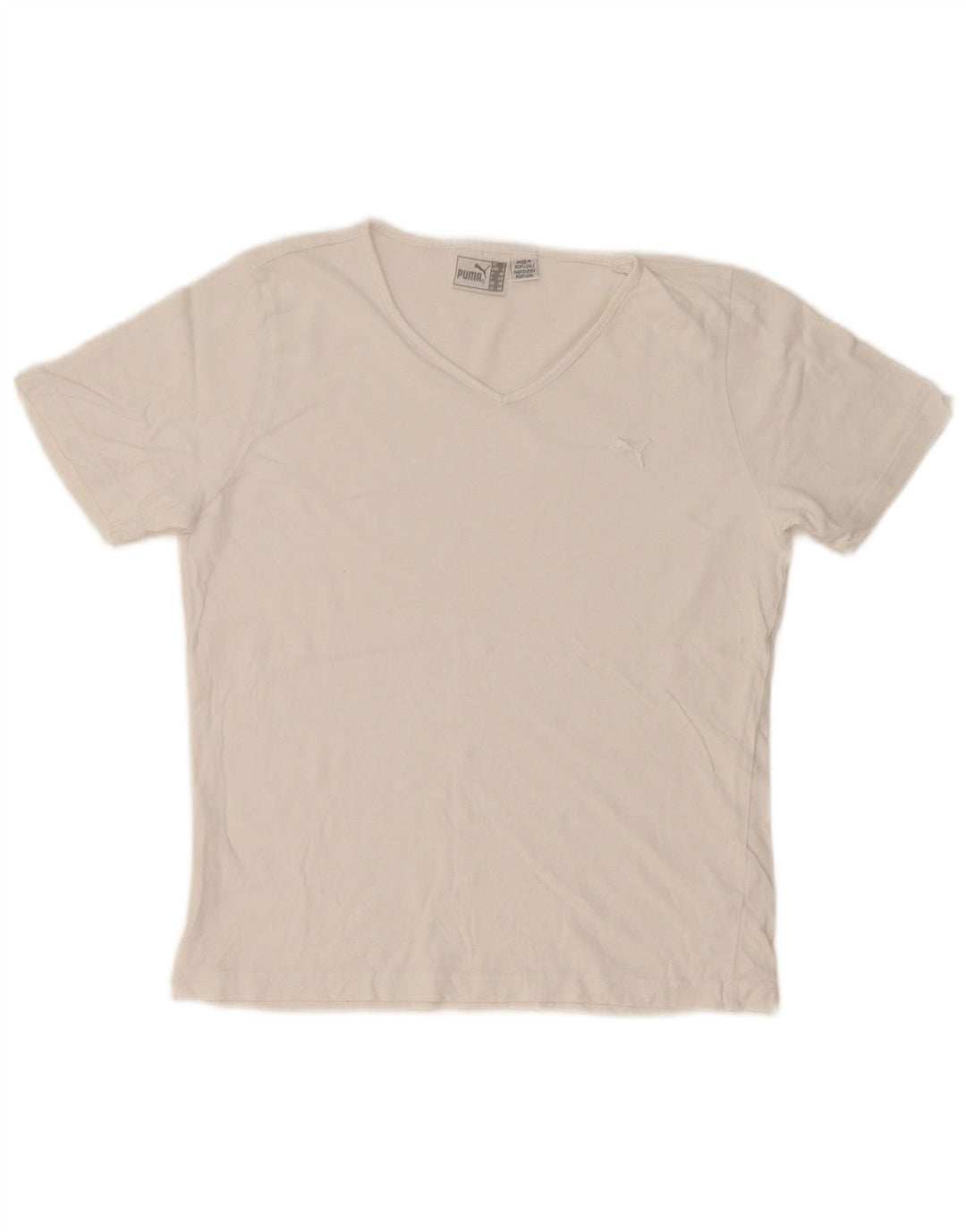 Puma Camiseta para mujer Top UK 14 Medium White Cotton