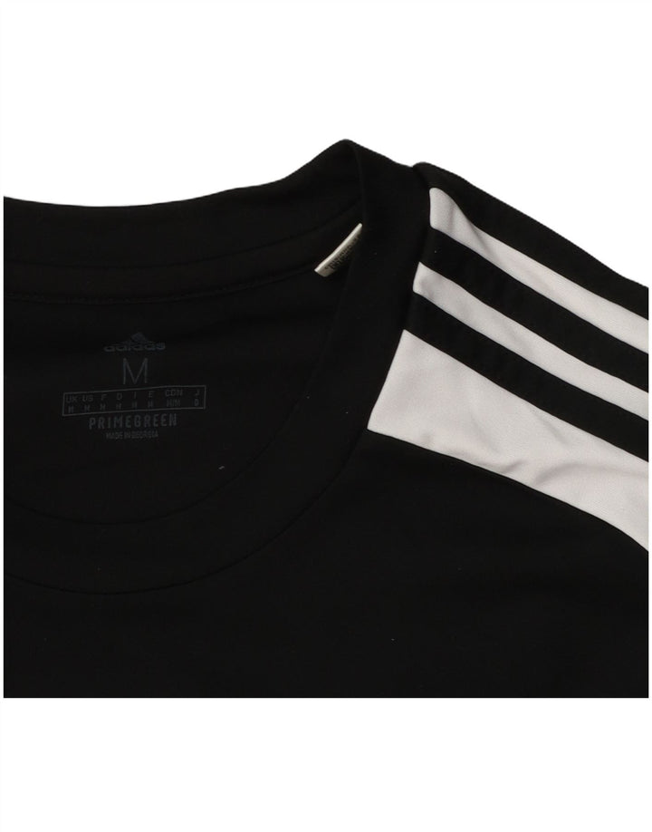 Adidas Hombre Aeroready Camiseta Top Medio Negro Colorblock Poliéster