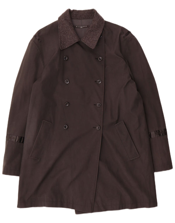 Richmond Gabardina de doble botonadura para mujer IT 46 Polivinilo negro grande