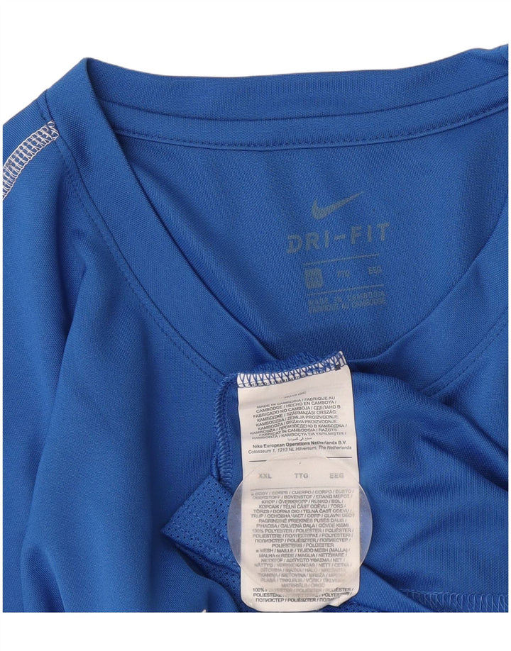 Nike Camiseta Dri Fit para hombre Top 2XL Poliéster azul