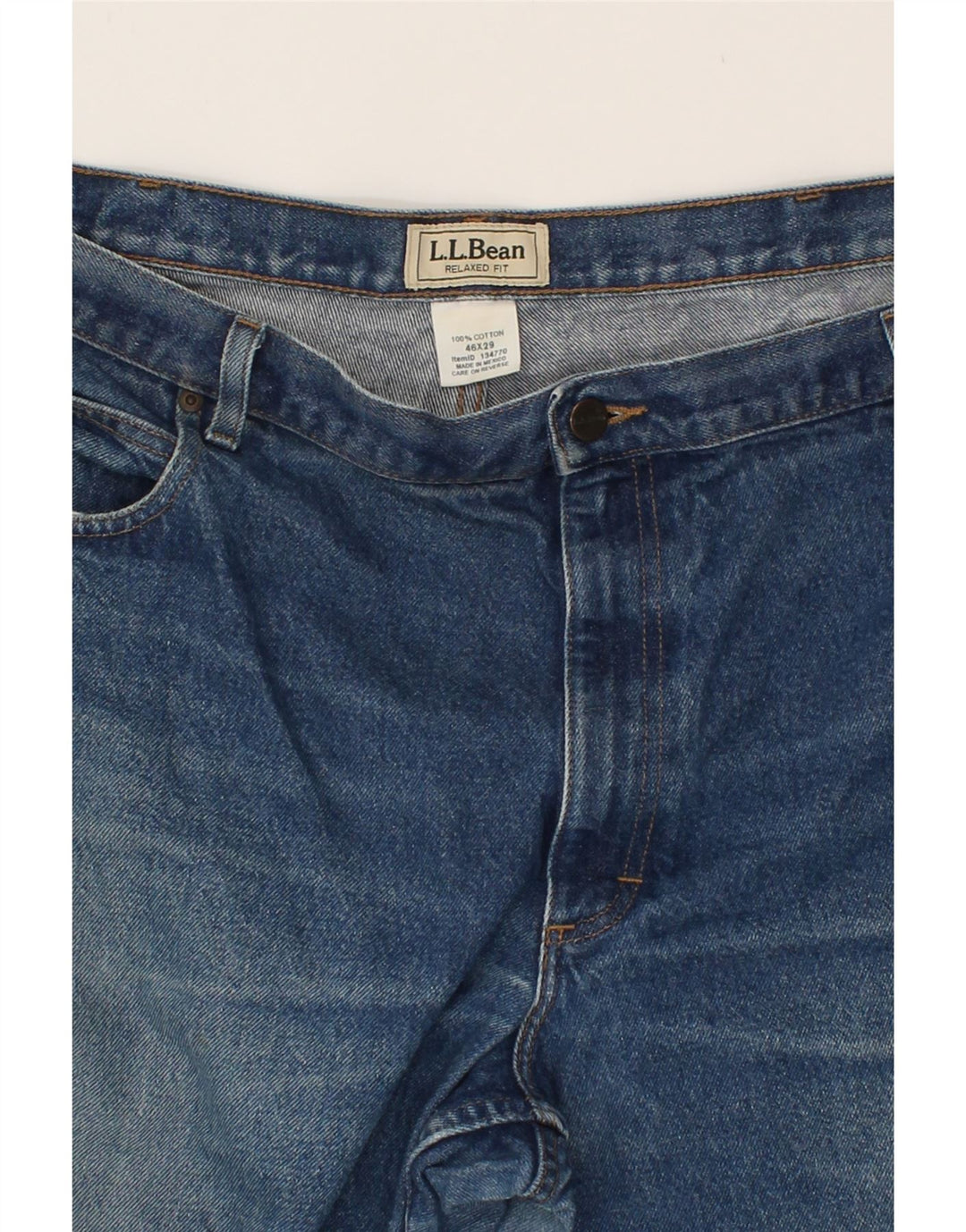L.L.BEAN Womens Capri Jeans W46 L29 Blue Cotton Vintage L.L.Bean and Second-Hand L.L.Bean from Messina Hembry 