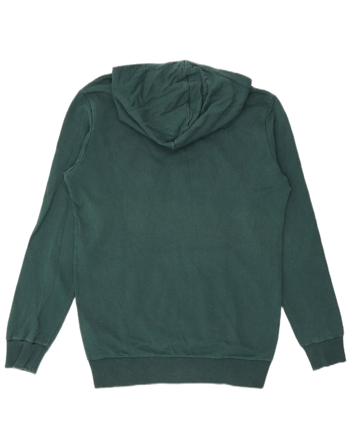 PUMA Jersey con capucha gráfica para hombre pequeño de algodón verde