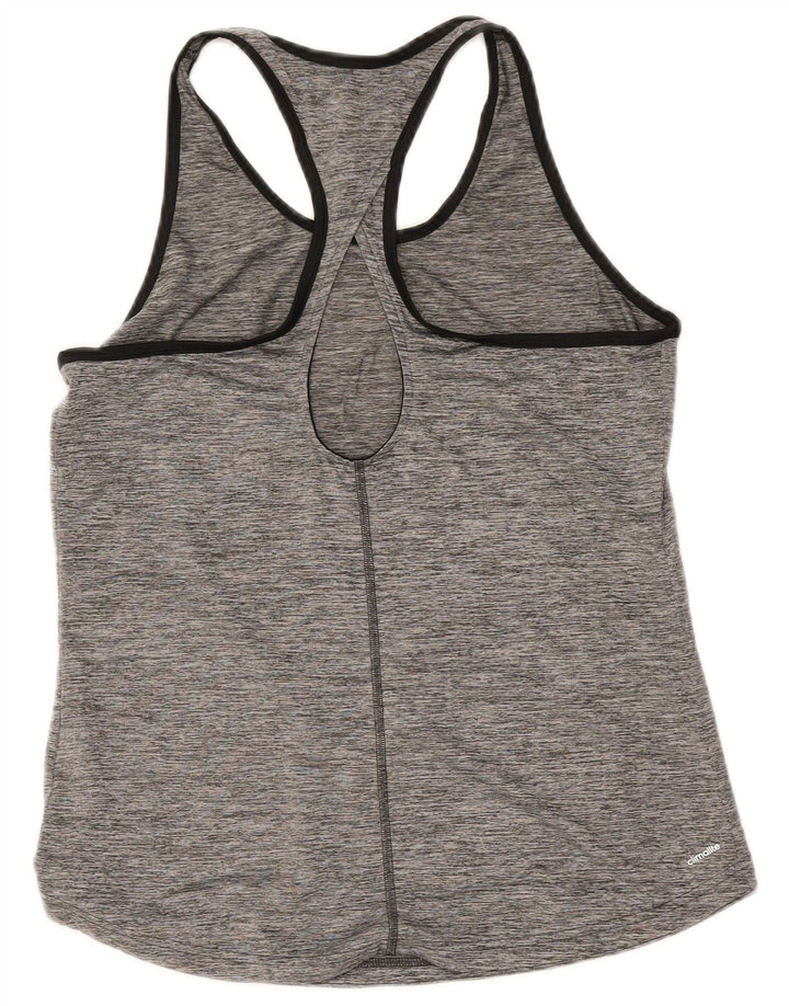Adidas Mujer Graphic Vest Top UK 16/18 Grande Gris Poliéster
