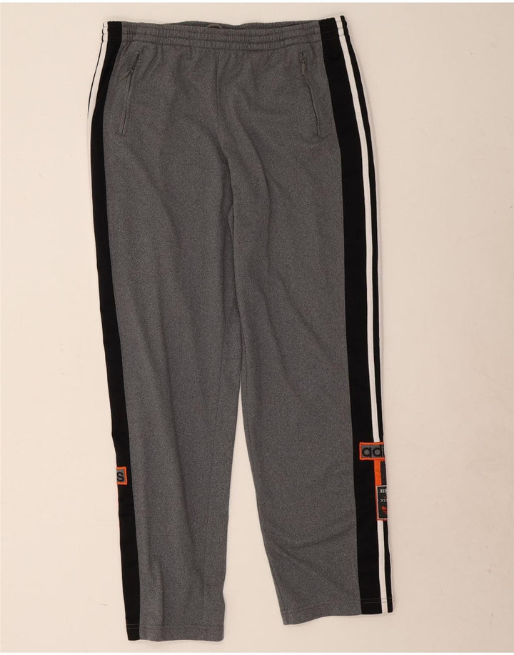 Adidas Hombre Pantalones De Chándal Gráfico Grande Gris Colorblock Poliéster