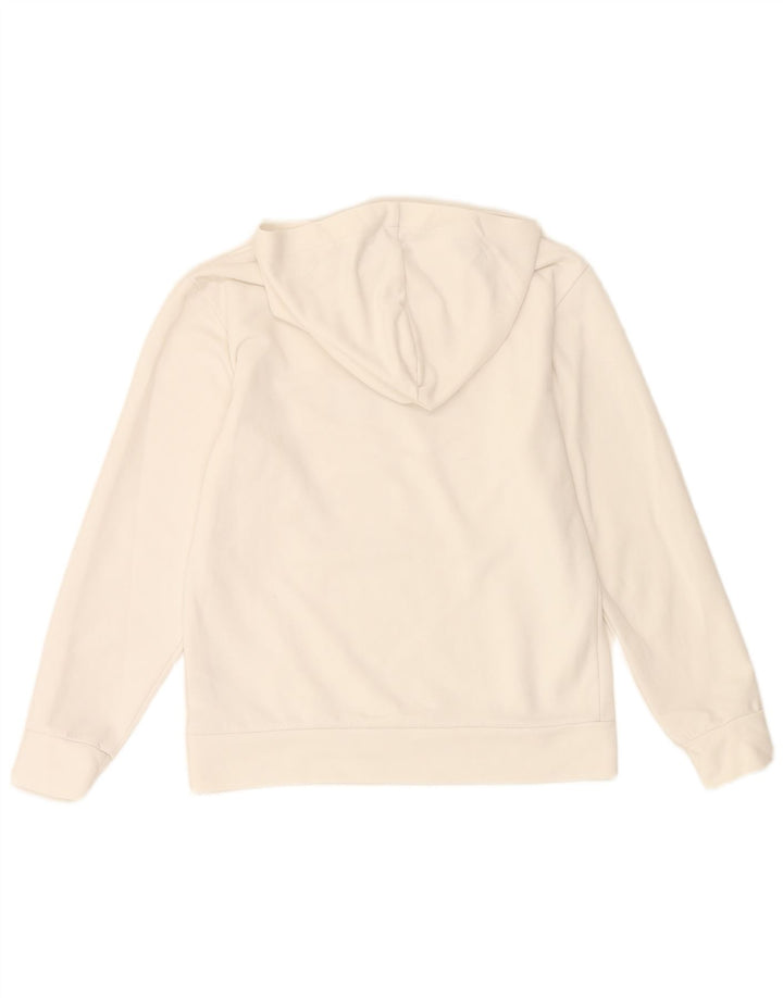 Adidas Sudadera con capucha gráfica para mujer UK 8/10 Small White Poliéster