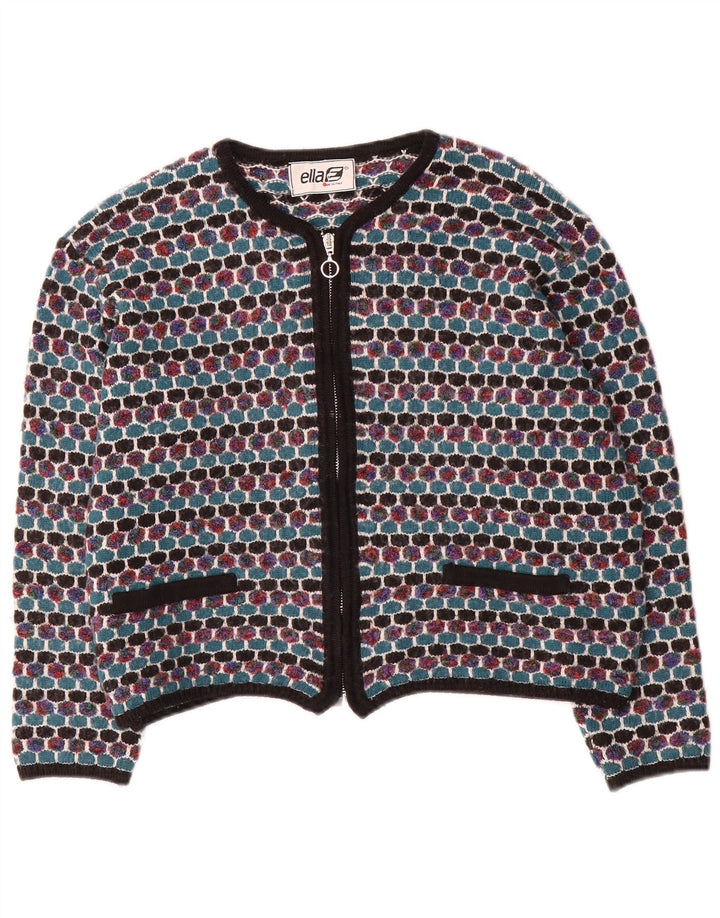 Ella - Cárdigan para mujer, talla 40, talla grande, multicolor, geométrico