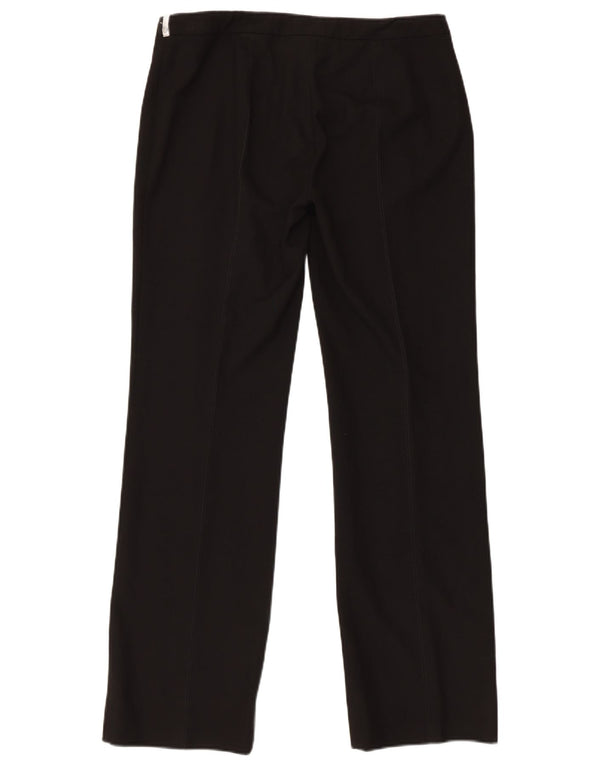 Trussardi Pantalones Casuales Rectos Regulares para Mujer IT 46 Large W32 L31 Negro