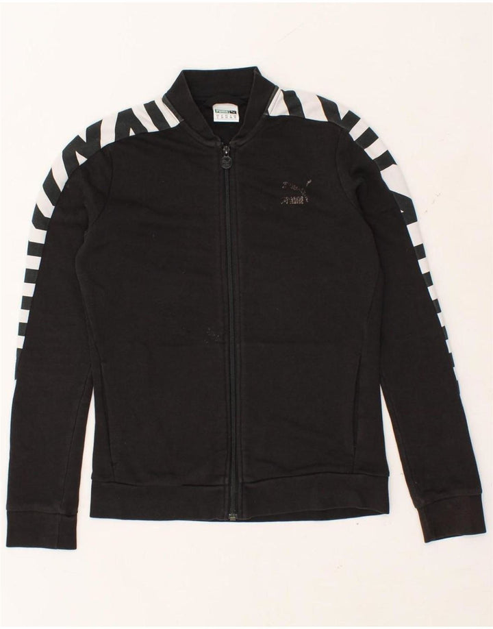 PUMA Womens Tracksuit Top Jacket UK 10 Small Black Cotton Vintage Puma and Second-Hand Puma from Messina Hembry 