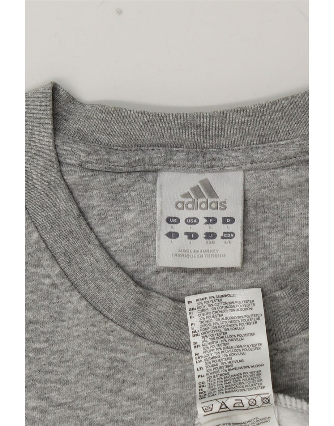 ADIDAS Sudadera gráfica para hombre Jumper Large Gris Algodón