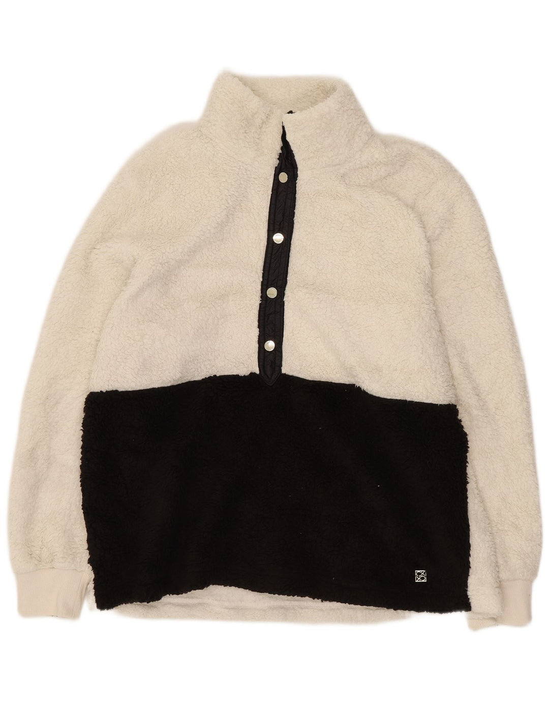 Calvin Klein Jersey de forro polar extragrande para mujer Reino Unido 14 Bloque de color blanco mediano