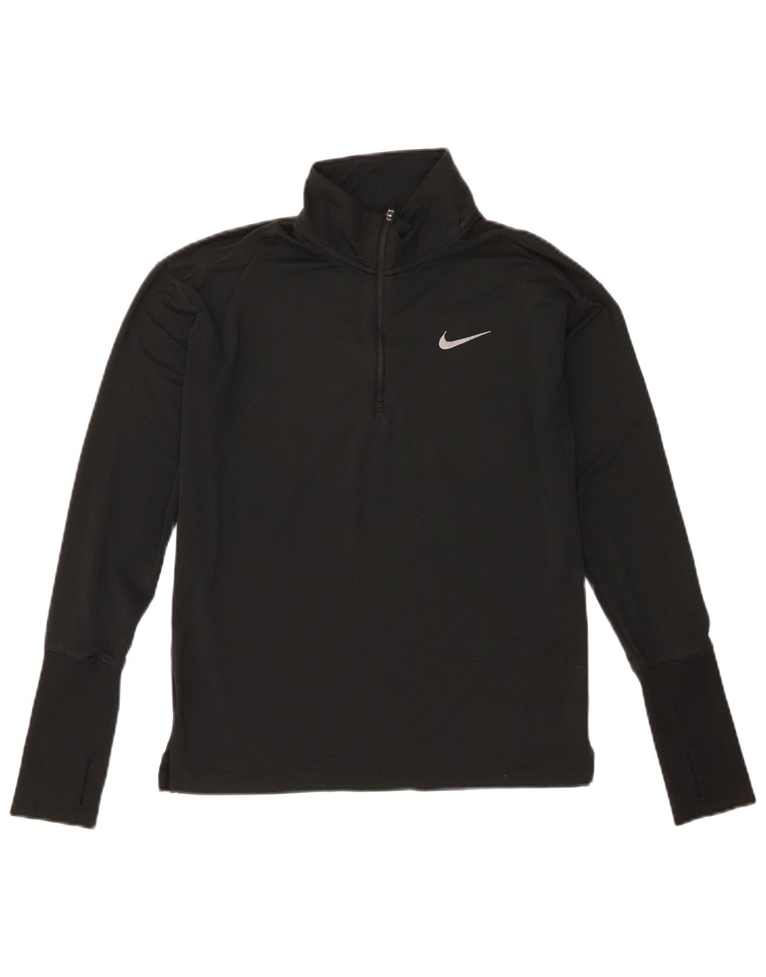 Nike Dri Fit - Chándal con cremallera y cuello para mujer, talla 6, XS, poliéster negro