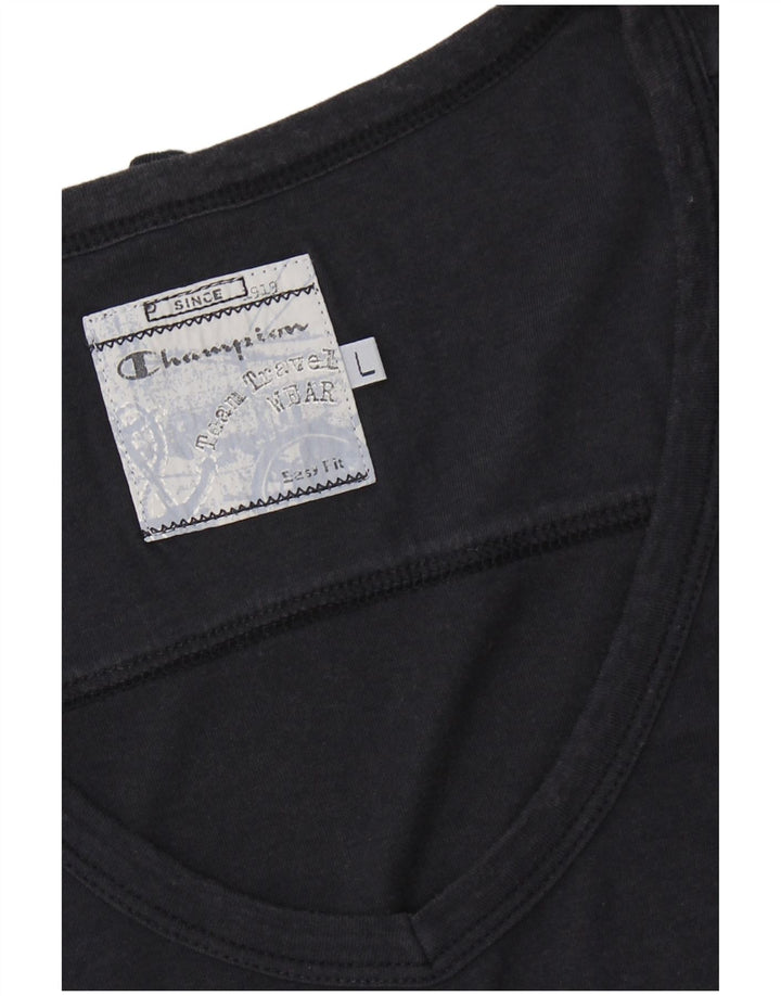 CHAMPION Camiseta sin mangas para mujer UK 14 Large Azul marino