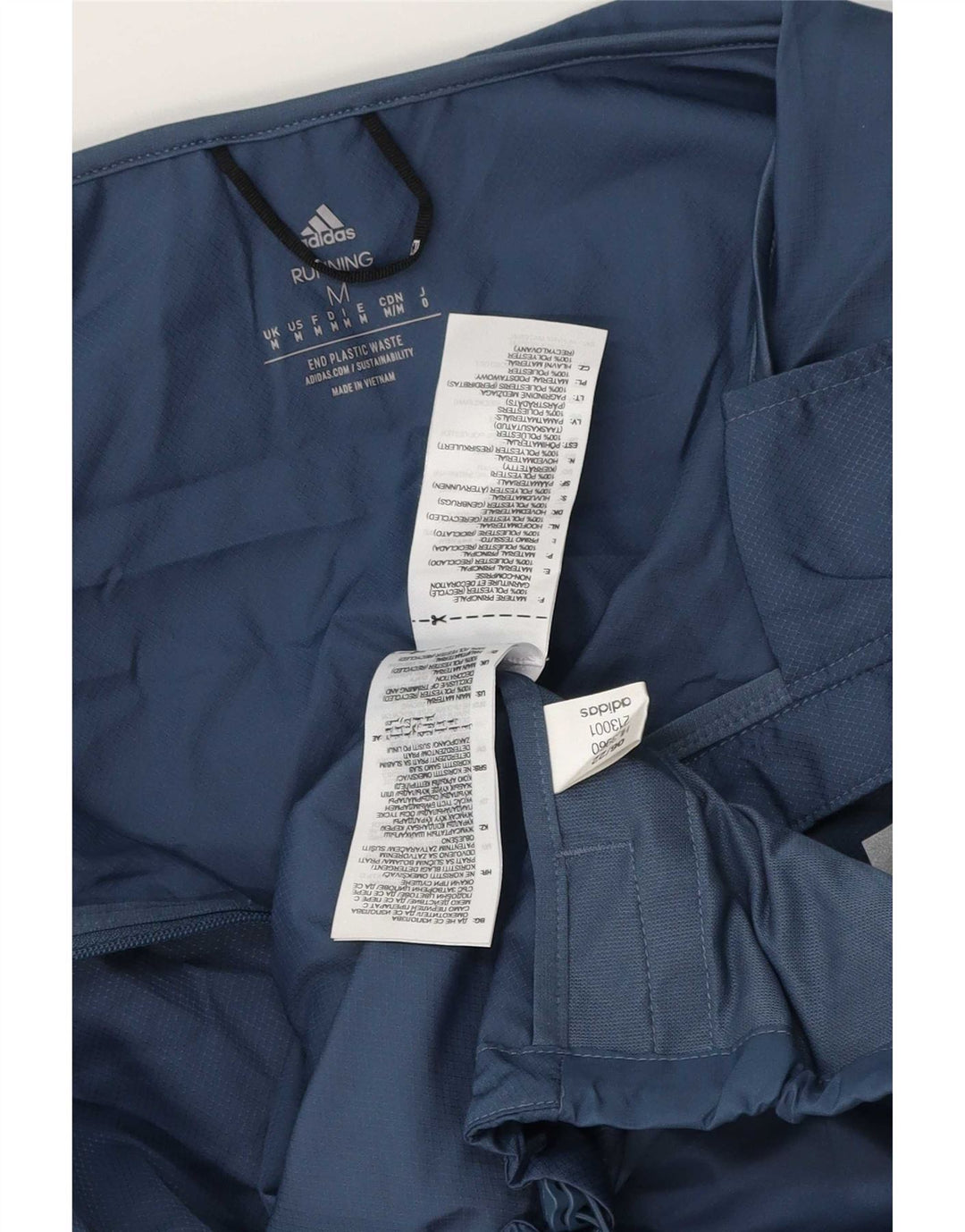 Adidas Chaqueta impermeable con capucha para hombre UK 38 Medium Azul marino Poliéster
