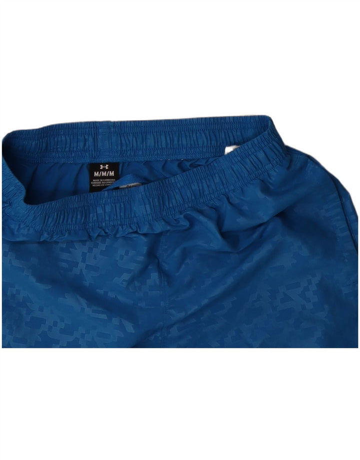 UNDER ARMOUR Pantalones cortos deportivos para hombre Poliéster geométrico azul medio